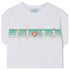 Casablanca Playful Stripes Design White T-Shirt S